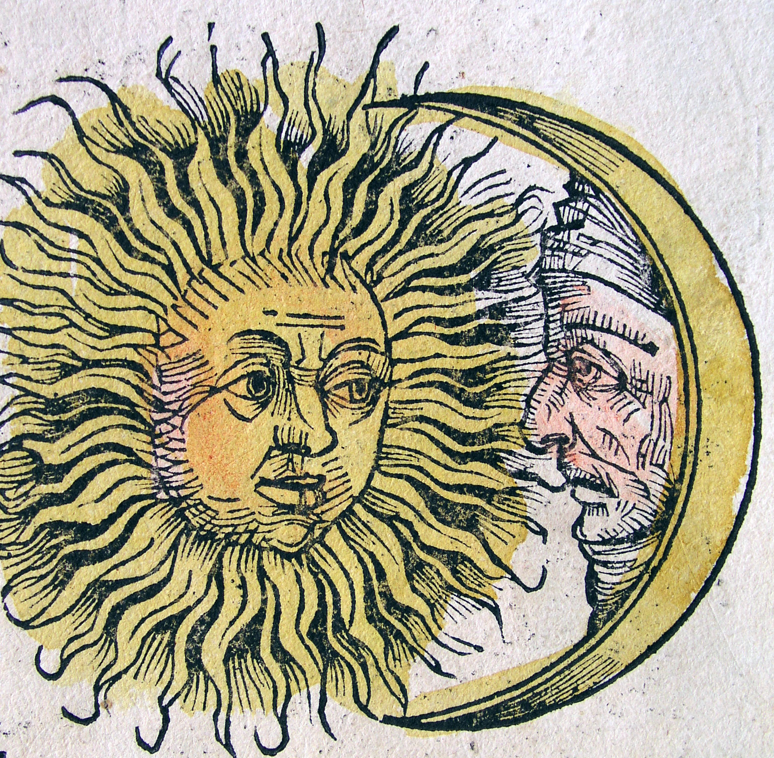 Sun and Moon, Nuremberg Chronicle (circa 1490s)