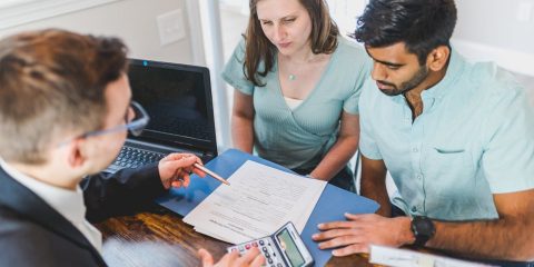 A couple applying for a mortgage