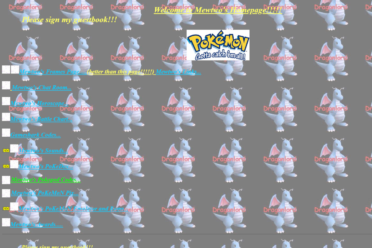Mewtwo’s Homepage