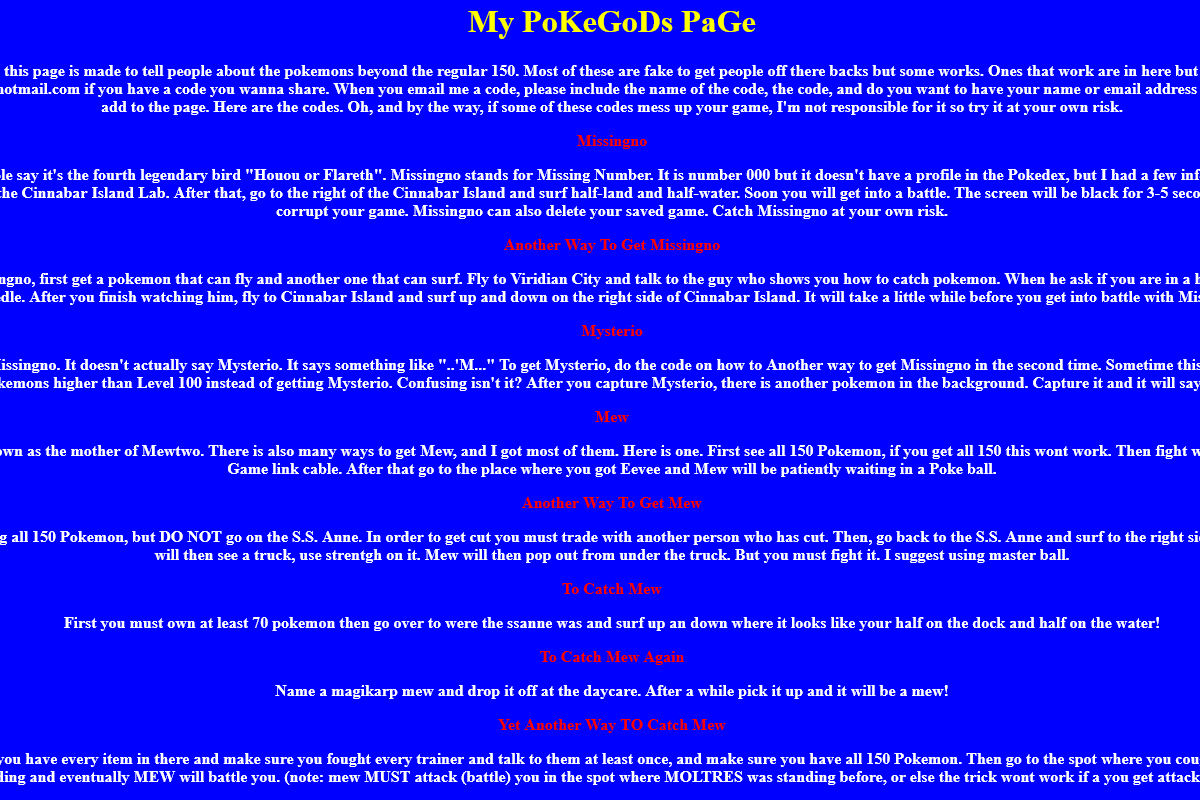 Thunder Pokémon Page