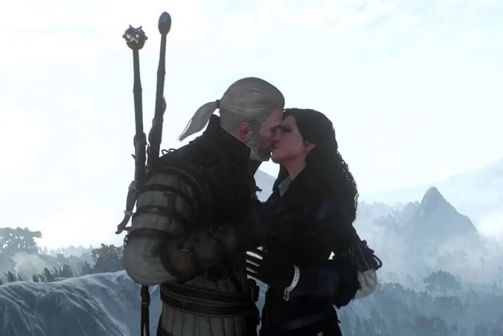 Geralt of Rivia (left) and Yennefer of Vengerberg (right) from The Witcher 3: Wild Hunt